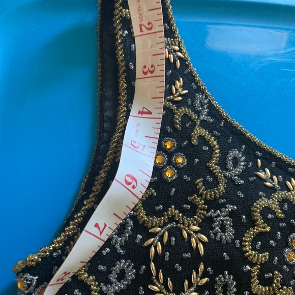 ✨1940’s/1950 VINTAGE Unbranded unique beaded vest - Picture 12 of 15